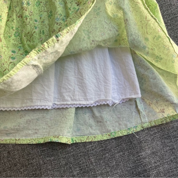 F487 La Coqueta Green Floral Carla Dress Hand Smocked Girls 6 6Y - Picture 8 of 13